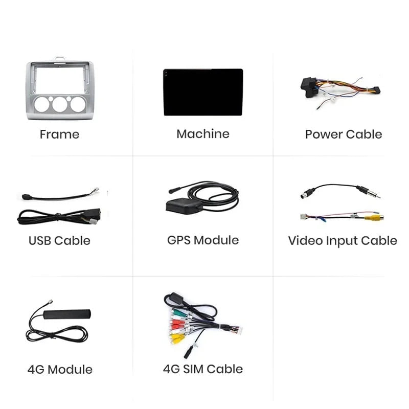 Navigatie Ford Focus 2004-2011, Android 13,Ecran 2K, 8GB RAM 256GB, Octa Core, carplay /android auto,rama argintiu clima