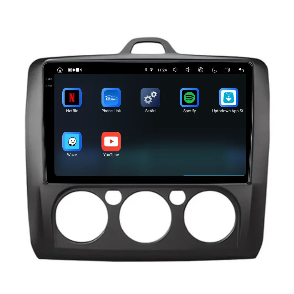 Navigatie Ford Focus 2004-2011, Android 13,Ecran 2K, 8GB RAM 256GB, Octa Core, carplay /android auto,rama negru AC