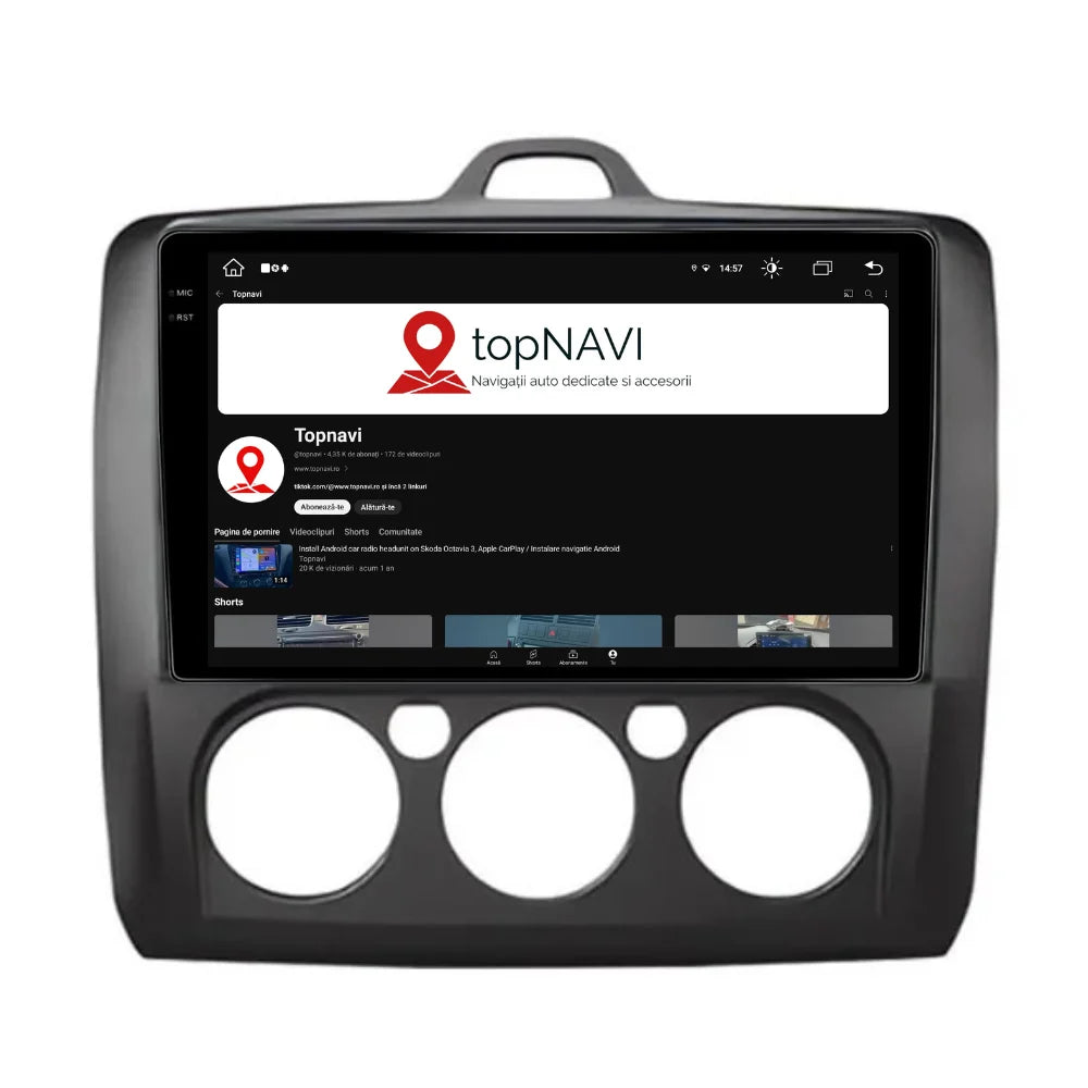 Navigatie Ford Focus 2004-2011, Android 13,Ecran 2K, 8GB RAM 256GB, Octa Core, carplay /android auto,rama negru AC