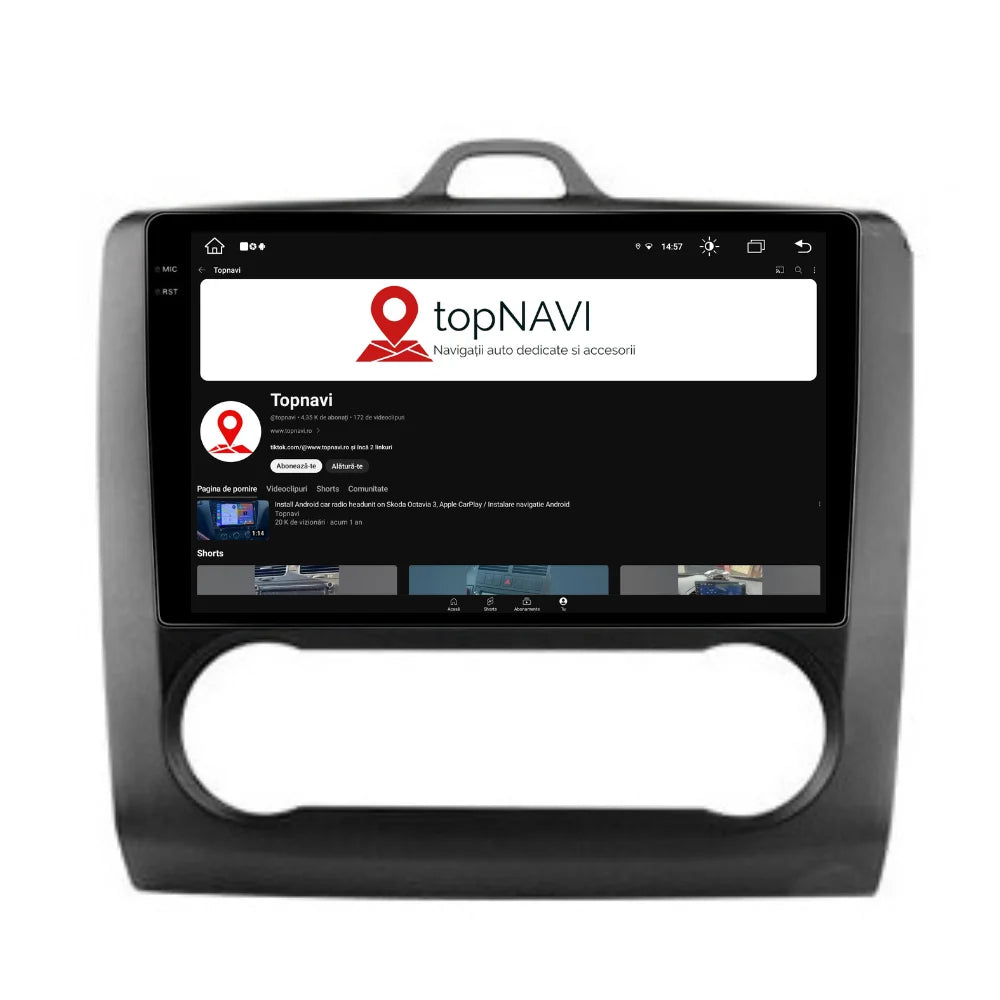 Navigatie Ford Focus 2004-2011, Android 13,Ecran 2K, 8GB RAM 256GB, Octa Core, carplay /android auto,rama negru clima