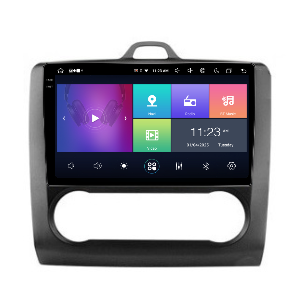 Navigatie Ford Focus 2004-2011, Android 13,Ecran 2K, 8GB RAM 256GB, Octa Core, carplay /android auto,rama negru clima