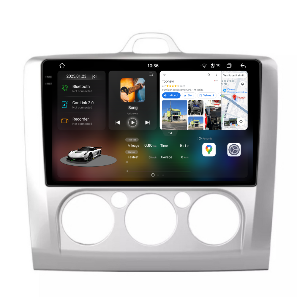 Navigatie Ford Focus (2004-2012), Android, Ecran 9 inch 2K, 12GB RAM 256GB, 8-core