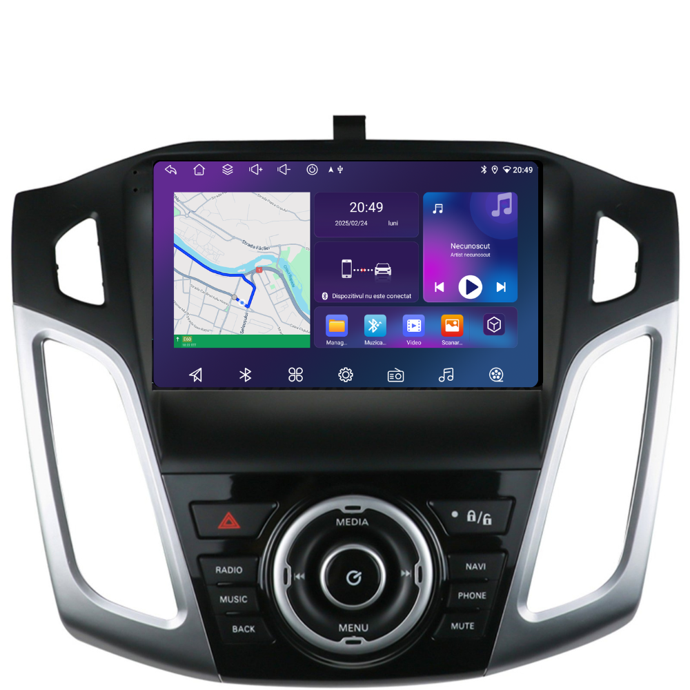 Navigatie Ford Focus 3 (2012-2016), Android, Ecran 9 inch, 6GB RAM 128GB, 8-core