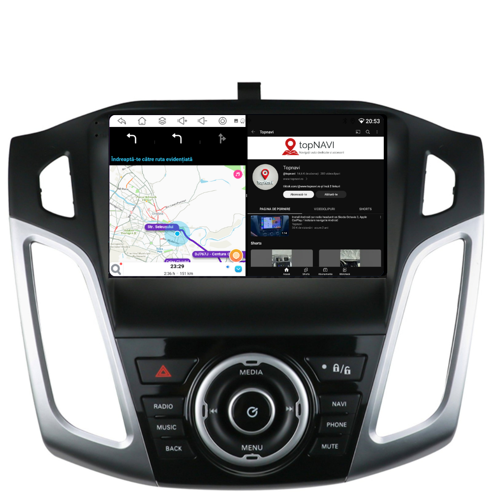Navigatie Ford Focus 3 (2012-2016), Android, Ecran 9 inch, 4GB RAM 64GB, 8-core
