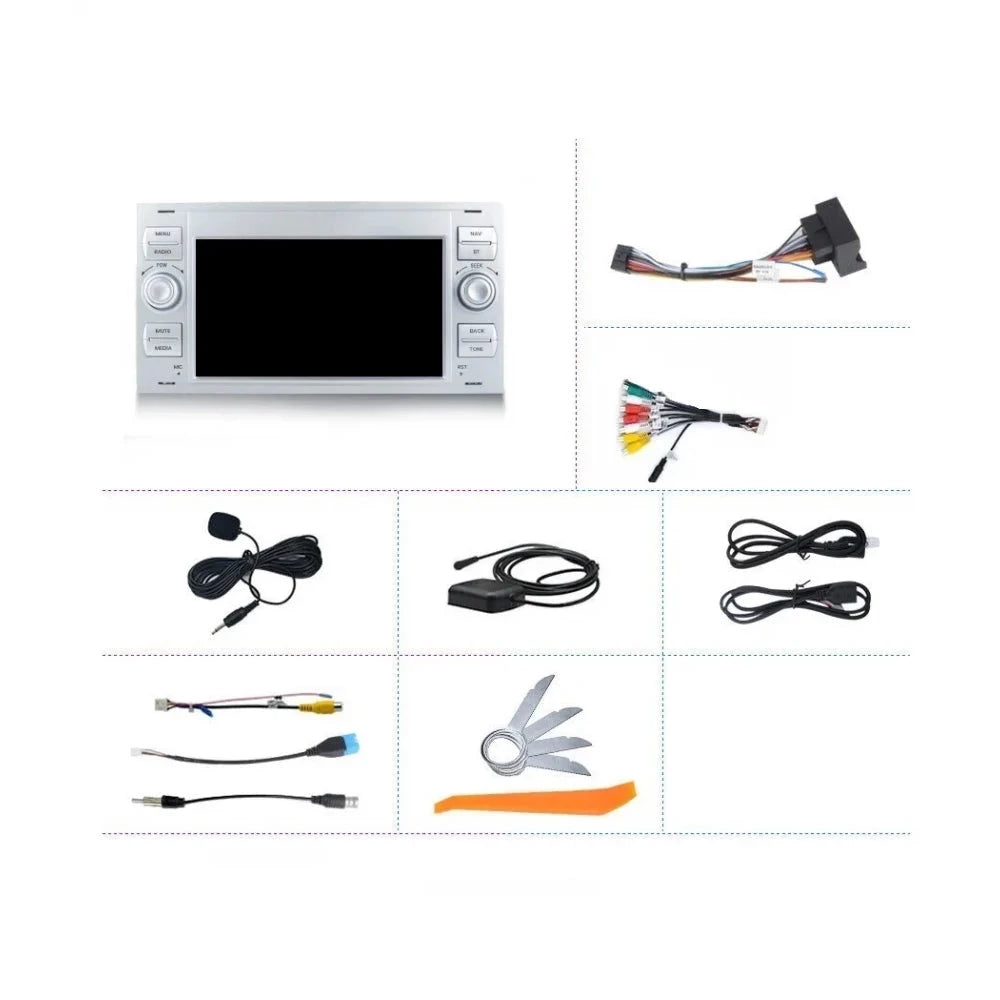 Navigatie Ford Transit (2005 - 2012), Android, 1GB RAM 32GB, argintiu