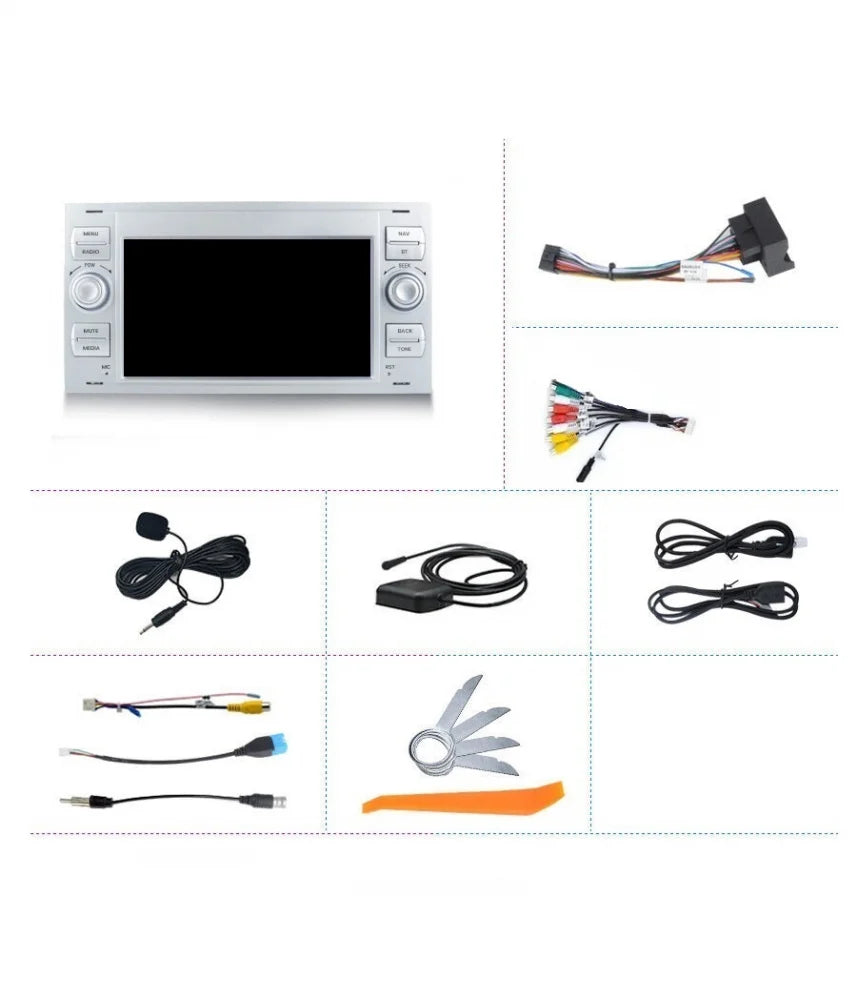 Navigatie Ford Fiesta (2002-2008), Android, 2GB RAM 32GB, argintiu