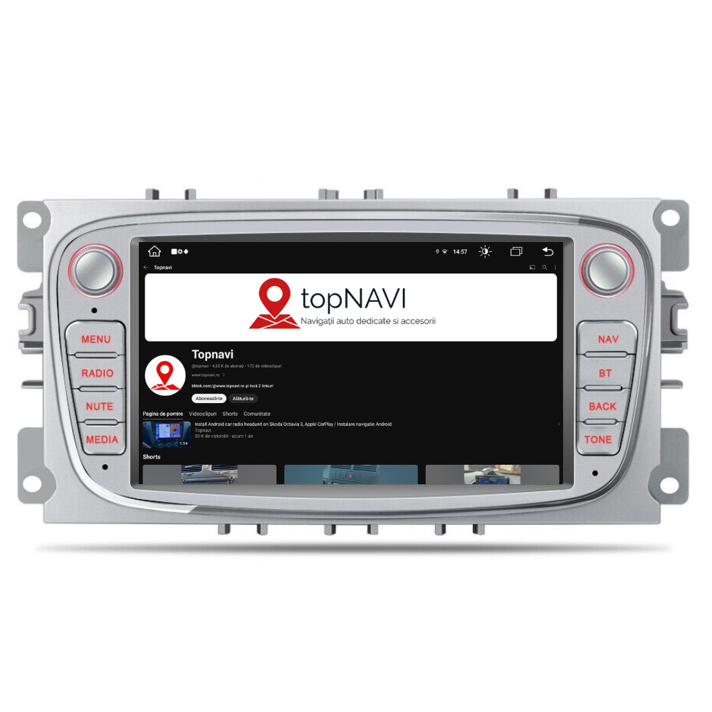 Navigatie Ford C-Max (2003-2010), Android, 4GB RAM 64GB, 8-core, argintiu