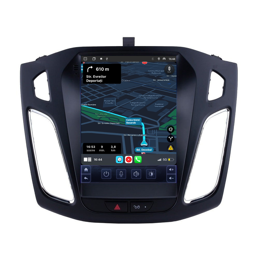 Navigatie Ford Focus MK3 (2012-2017),Ecran Tesla 9.7 inch, Android, 4GB RAM 64GB, carplay / android auto, waze