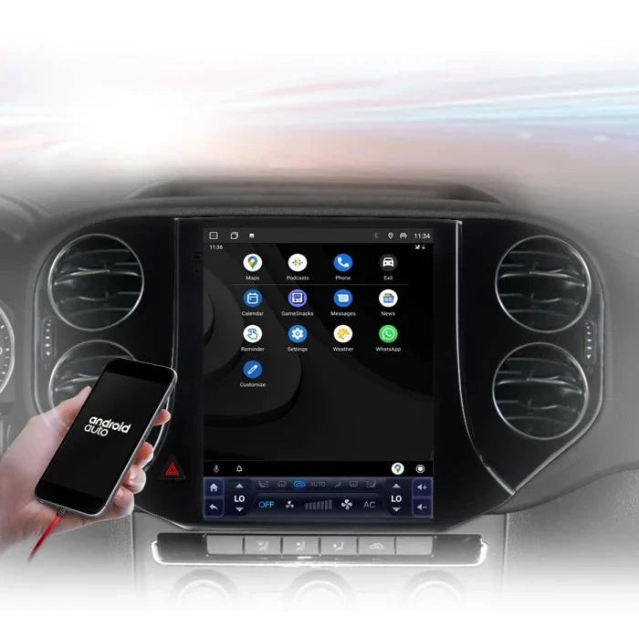 Navigatie Volkswagen Tiguan (2007-2016),Ecran Tesla 9.7 inch, Android, 2GB RAM 32GB, carplay / android auto, waze
