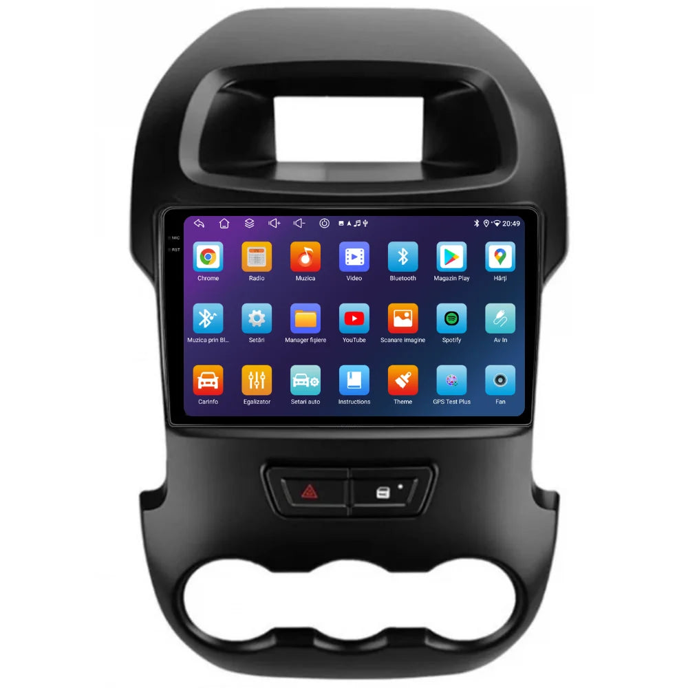 Navigatie Ford Ranger (2011-2016), Android, Ecran 9 inch, 8GB RAM 256GB, 8-core