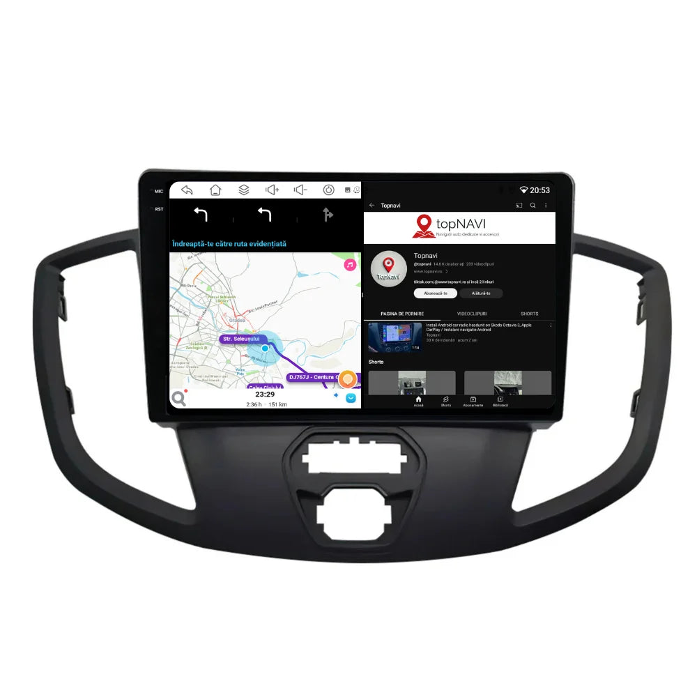 Navigatie Ford Transit (2014-2020), Android, Ecran 9 inch, 6GB RAM 128GB, 8-core