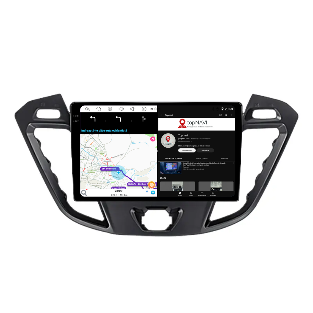 Navigatie Ford Transit Custom (2013-2020) Android, Ecran 9 inch, 4GB RAM 64GB, 8-core