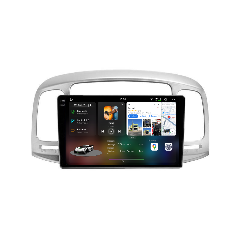 Navigatie Hyundai Accent (2007-2012), Ecran 9 inch 2K, 12GB RAM 256GB, 8-core