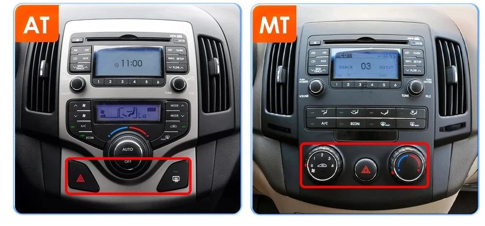 Navigatie Hyundai i30 (2007-2012), Ecran 9 inch, 4GB 64GB, 8-core, clima manuala