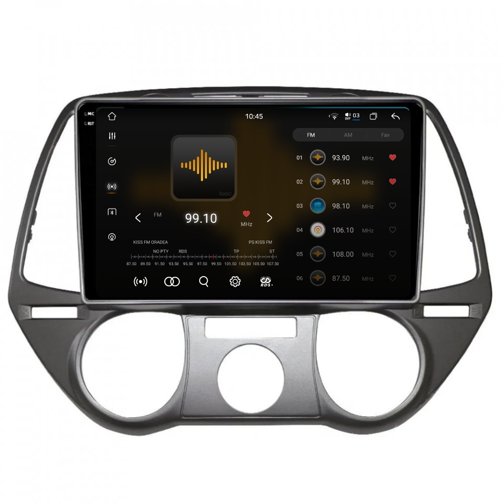 Navigatie Hyundai I20 (2008-2014), Ecran 9 inch 2K, 12GB RAM 256GB, 8-core