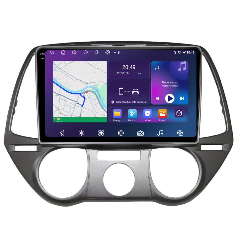 Navigatie Hyundai I20 (2008-2014), Ecran 9 inch, 4GB RAM 64GB, 8-core