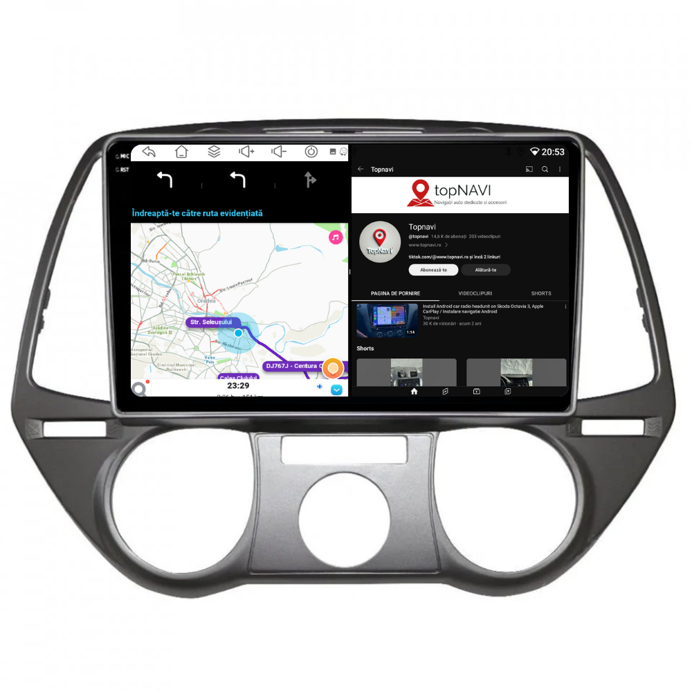 Navigatie Hyundai I20 (2008-2014), Ecran 9 inch, 4GB RAM 64GB, 8-core