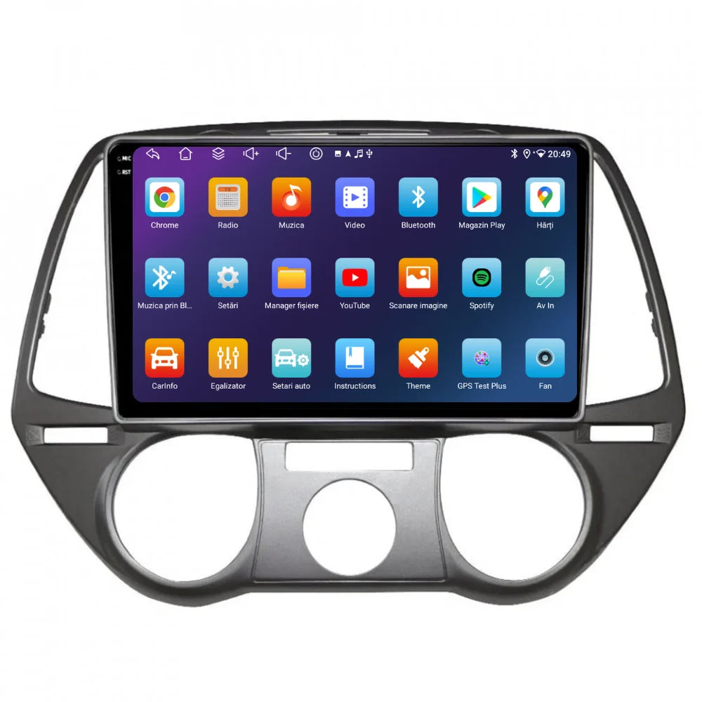Navigatie Hyundai I20 (2008-2014), Ecran 9 inch, 6GB RAM 128GB, 8-core