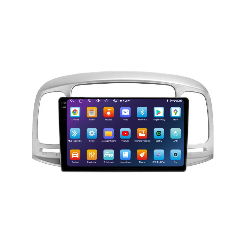 Navigatie Hyundai Accent (2007-2012), Ecran 9 inch, 6GB RAM 128GB, 8-core