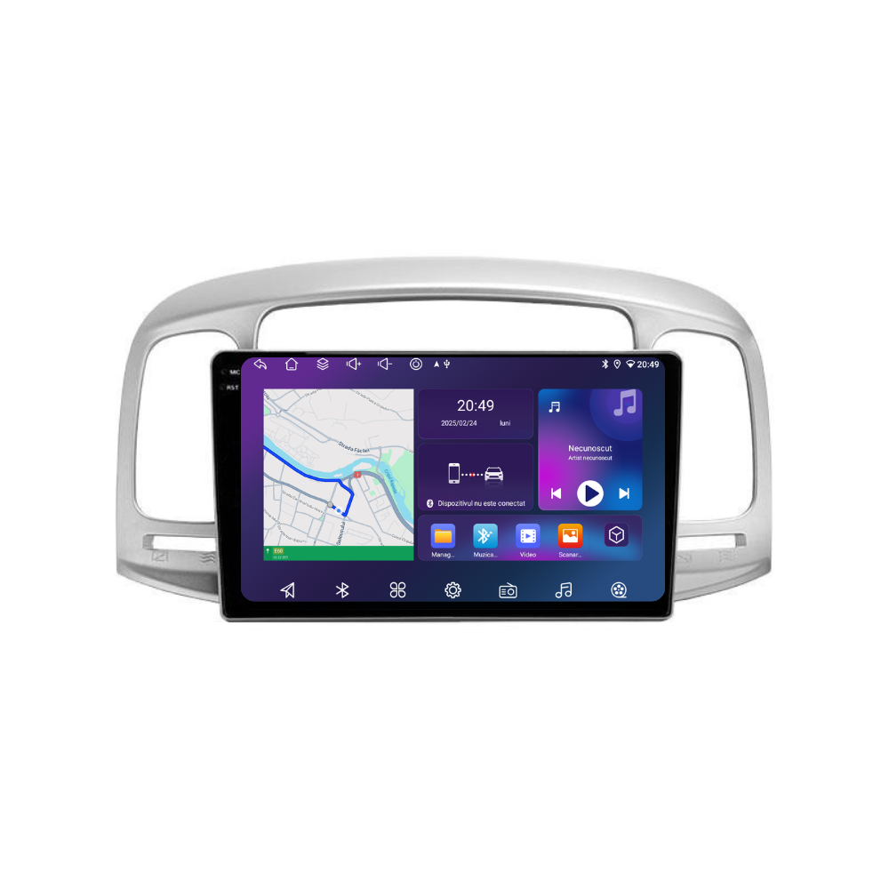 Navigatie Hyundai Accent (2007-2012), Ecran 9 inch, 6GB RAM 128GB, 8-core