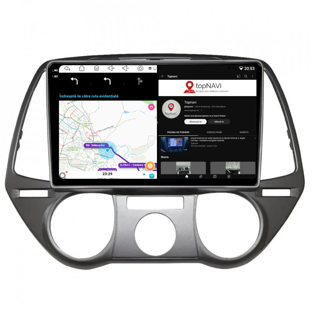 Navigatie Hyundai I20 (2008-2014), Ecran 9 inch, 6GB RAM 128GB, 8-core