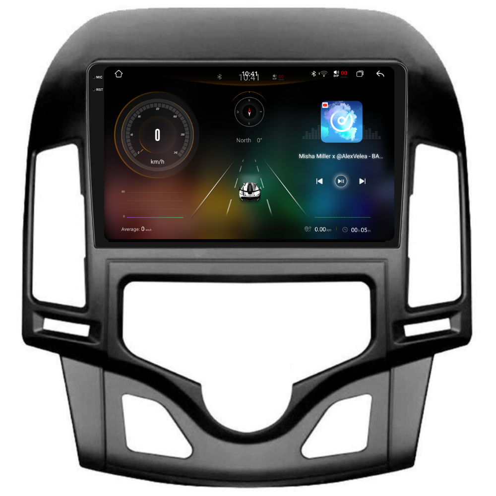 Navigatie Hyundai i30 (2007-2012), Ecran 9 inch 2K, 12GB 256GB, 8-core, clima manuala