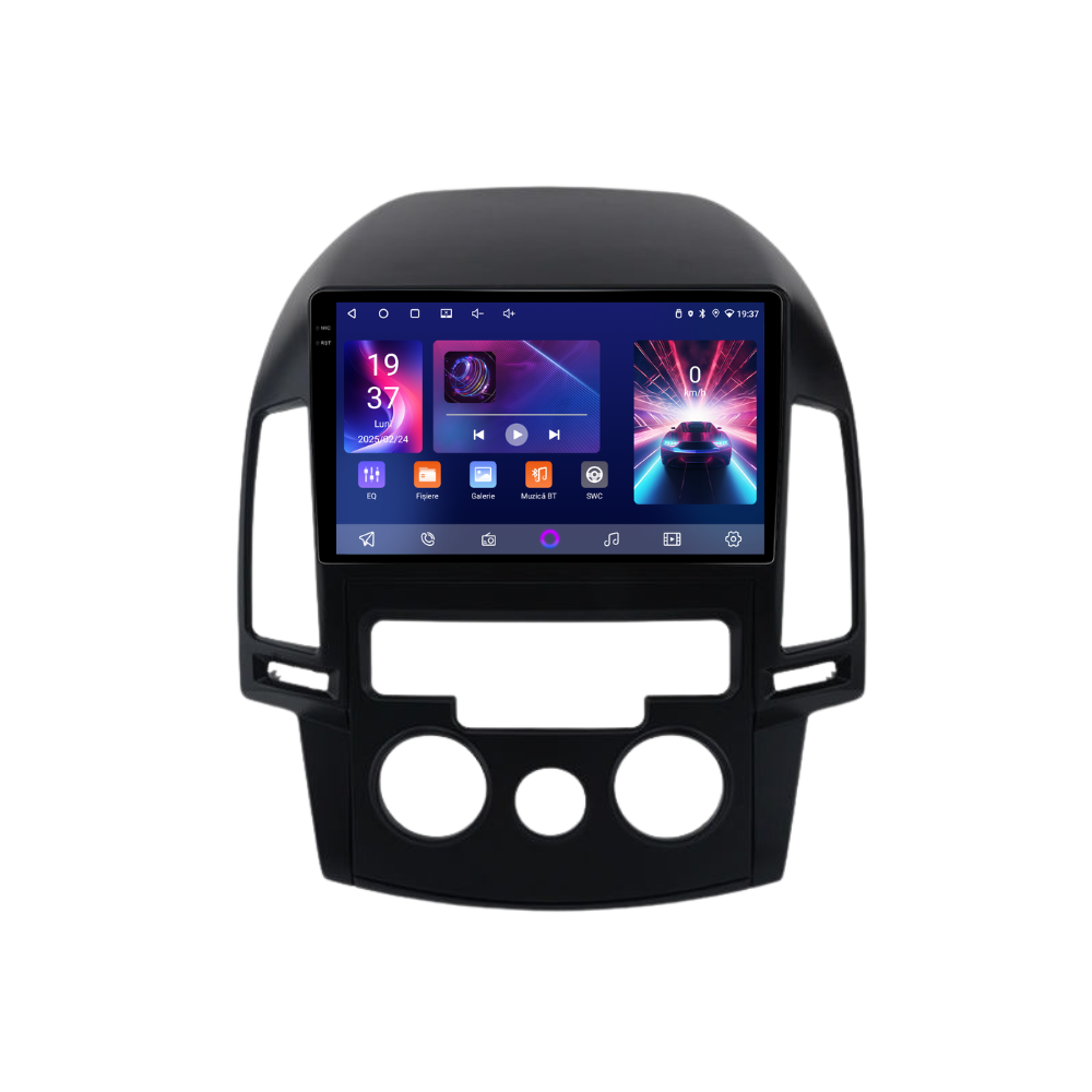 Navigatie Hyundai i30 (2007-2012), Ecran 9 inch, 4GB 64GB, 4-core, clima manuala