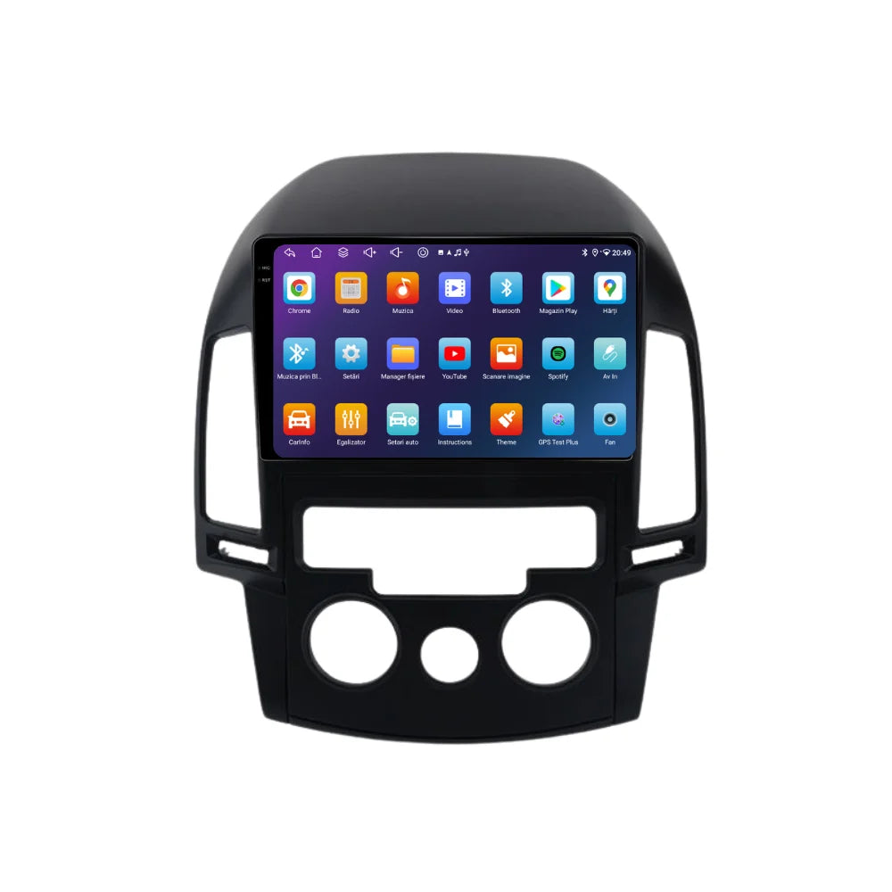Navigatie Hyundai i30 (2007-2012), Ecran 9 inch, 4GB 64GB, 8-core, clima manuala