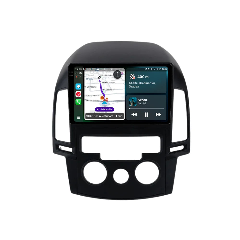 Navigatie Hyundai i30 (2007-2012), Ecran 9 inch, 6GB 128GB, 8-core, clima manuala