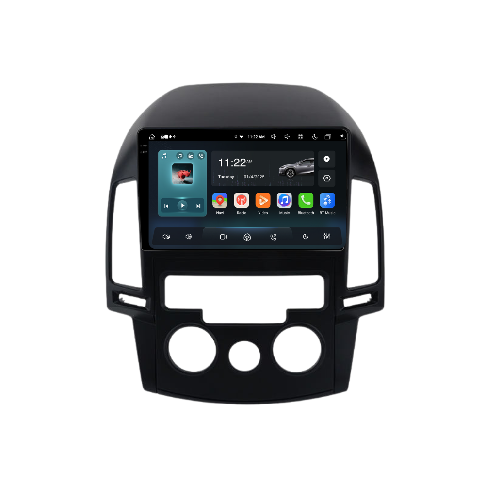 Navigatie Hyundai i30 (2007-2012), Ecran 9 inch, 8GB 256GB, 8-core, clima manuala