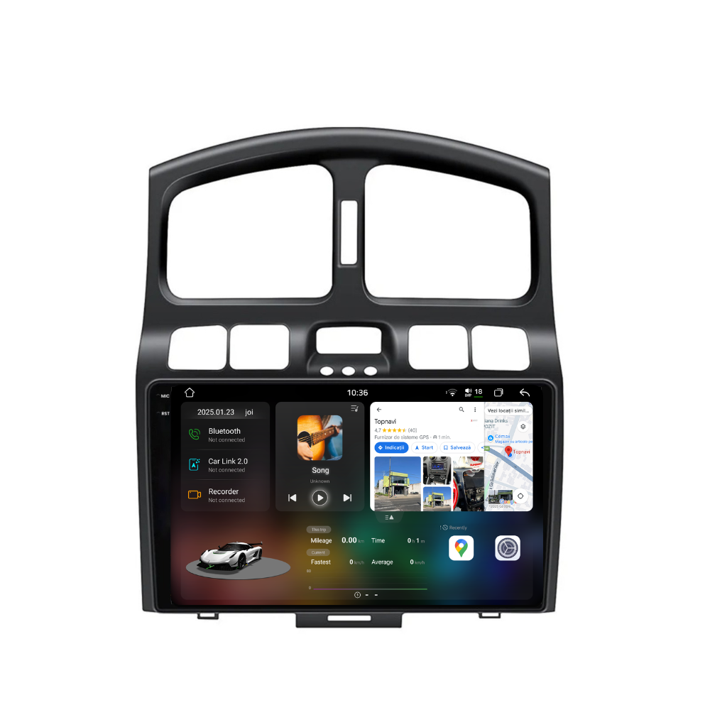 Navigatie Hyundai Santa Fe (2000-2006), Ecran 9 inch 2K, 12GB 256GB, 8-core