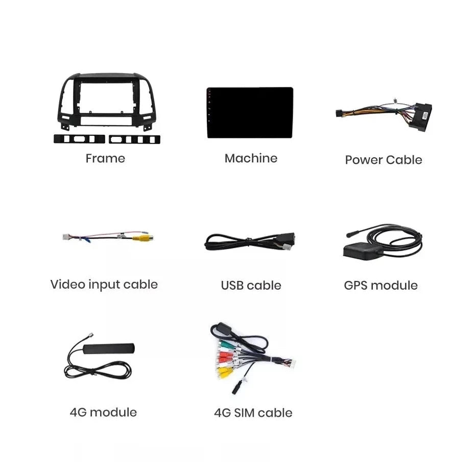 Navigatie Hyundai Santa Fe (2006-2013), Ecran 9 inch, 4GB 64GB, 8-core