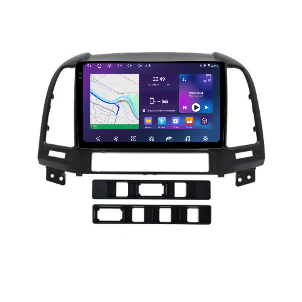 Navigatie Hyundai Santa Fe (2006-2013), Ecran 9 inch, 6GB 128GB, 8-core