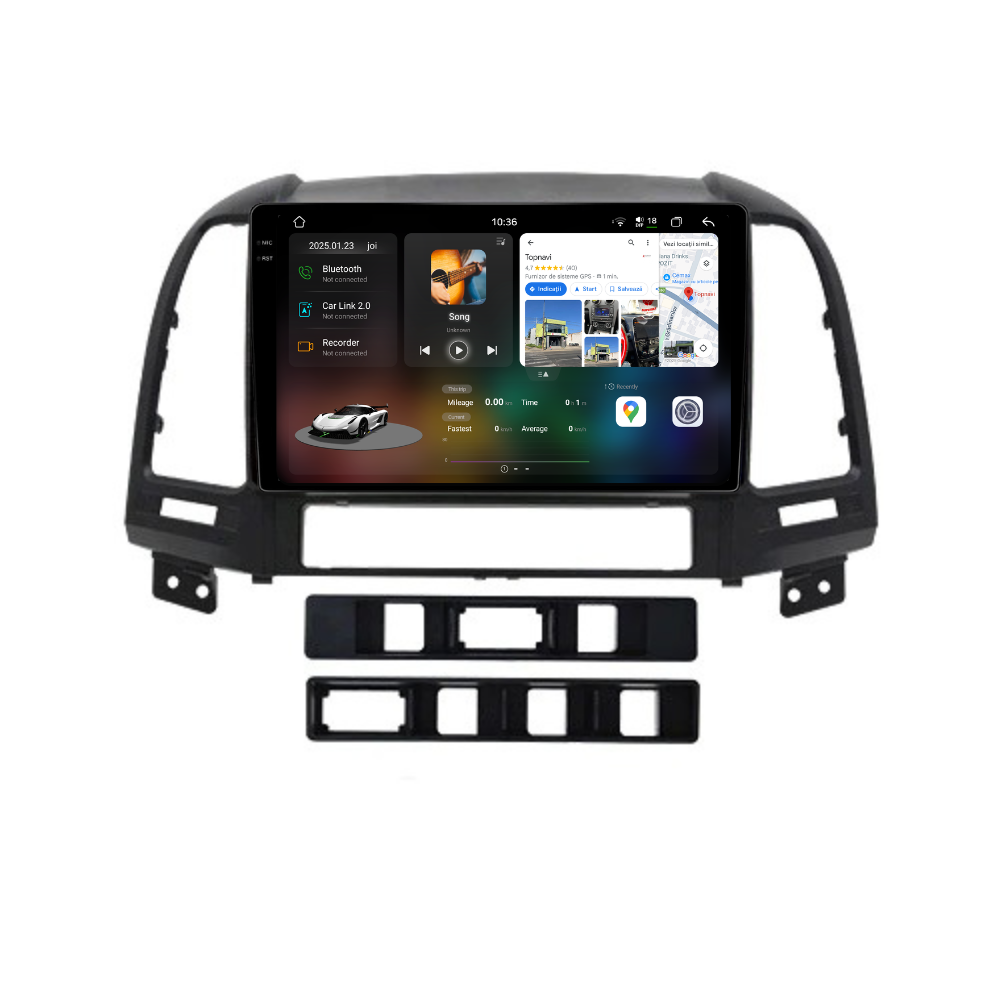 Navigatie Hyundai Santa Fe (2006-2013), Ecran 9 inch 2K, 12GB 256GB, 8-core