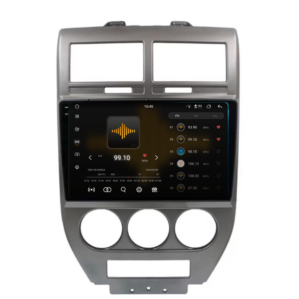 Navigatie Jeep Compass (2006-2010), Ecran 9 inch 2K, 12GB RAM 256GB, 8-core