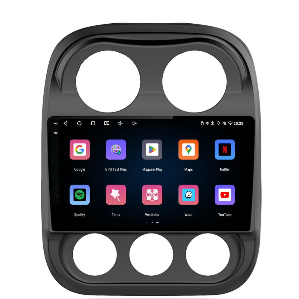 Navigatie Jeep Compass (2010-2016), Ecran 10 inch, 4GB RAM 64GB, 4-core