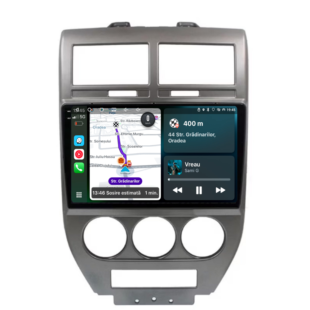 Navigatie Jeep Compass (2006-2010), Ecran 9 inch, 4GB RAM 64GB, 8-core