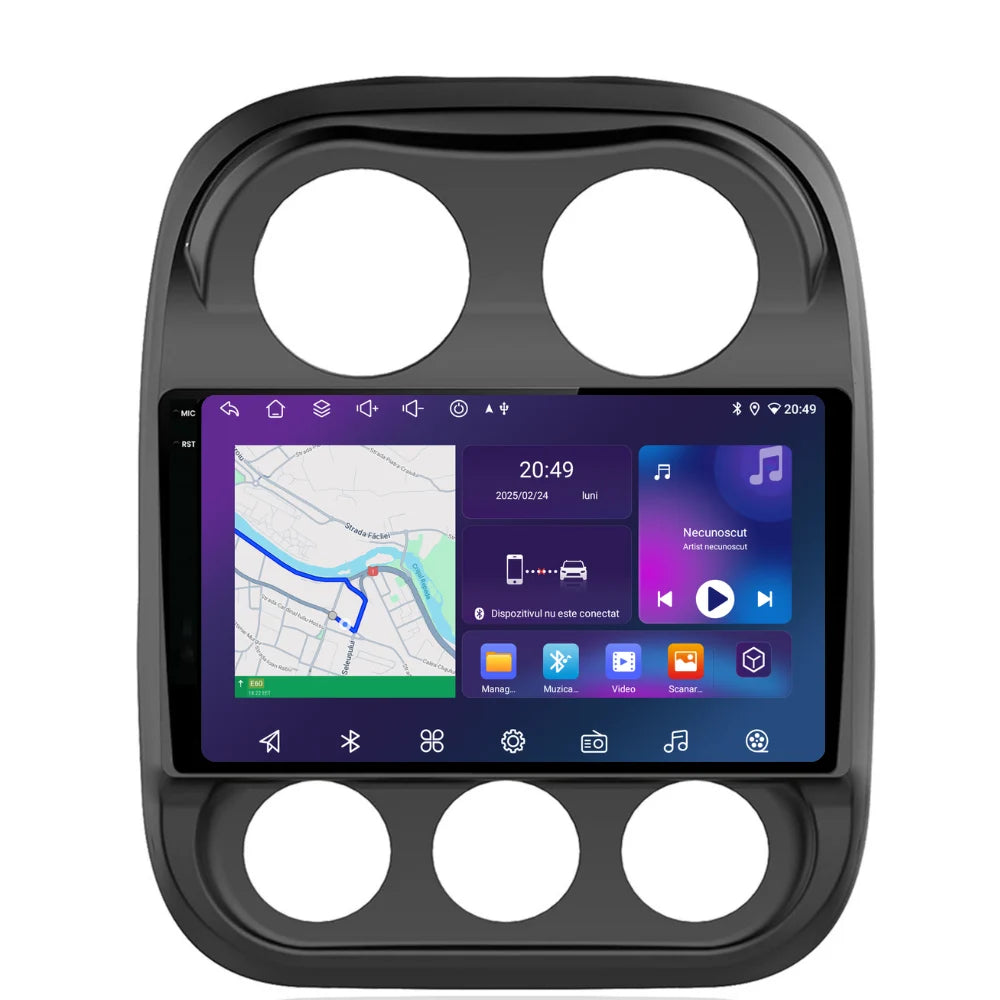 Navigatie Jeep Compass (2010-2016), Ecran 10 inch, 4GB RAM 64GB, 8-core