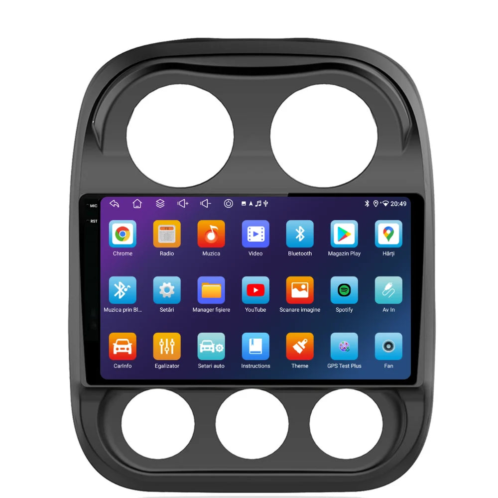 Navigatie Jeep Compass (2010-2016), Ecran 10 inch, 6GB RAM 128GB, 8-core