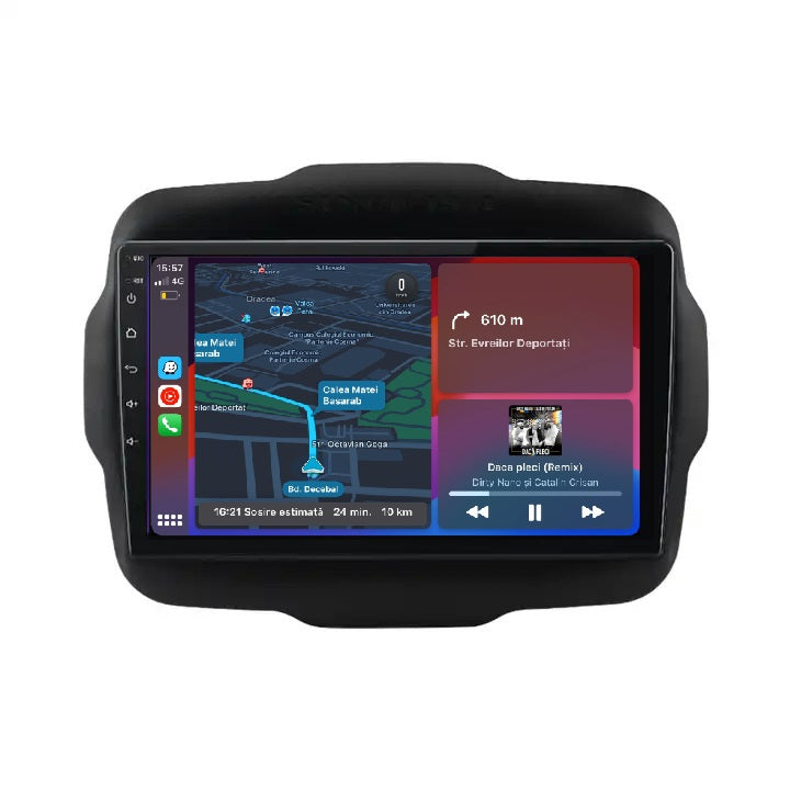 Navigatie Jeep Renegade (2016-2020), Ecran 9 inch, 1GB RAM 32GB