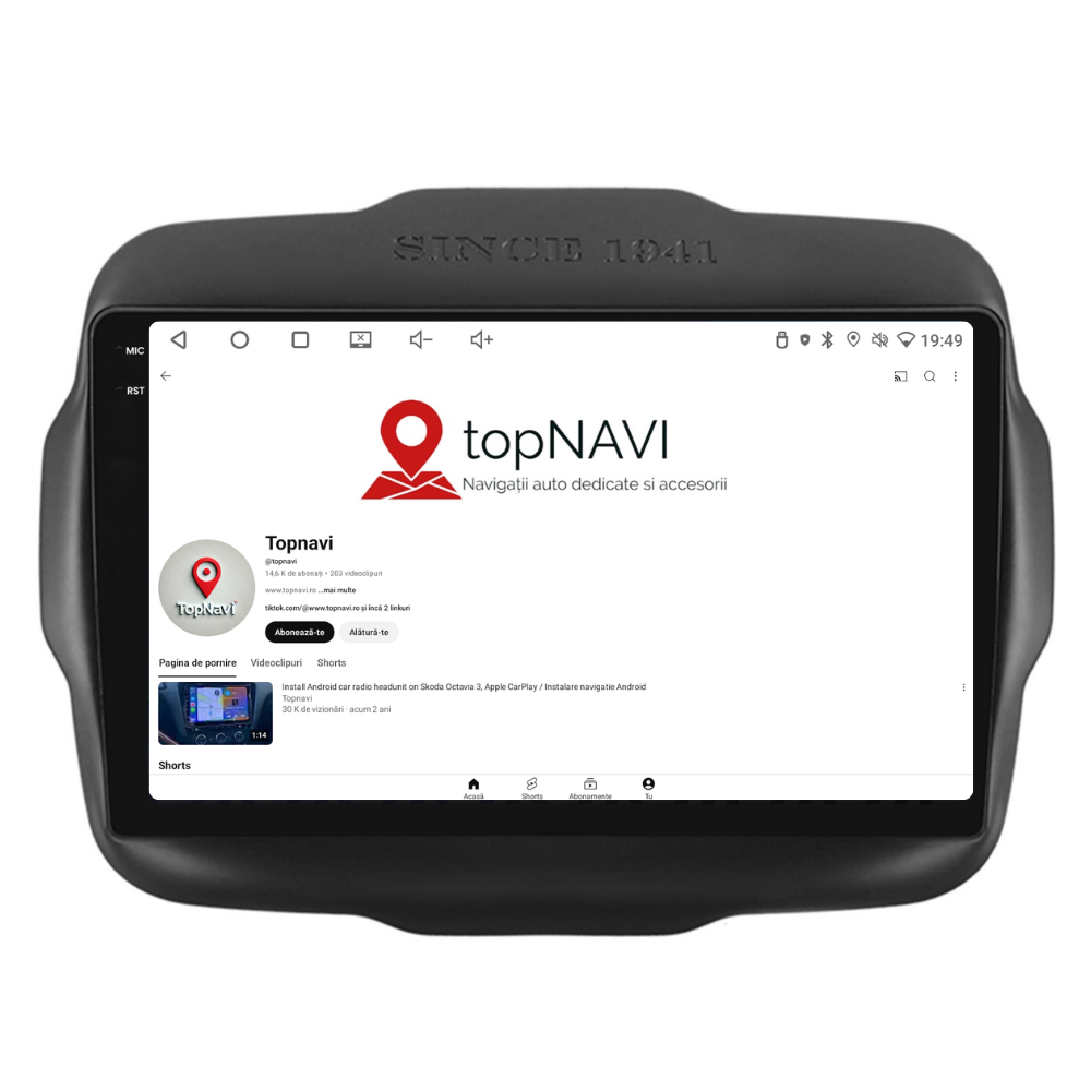 Navigatie Jeep Renegade (2016-2020), Ecran 9 inch, 8GB RAM 256GB, 8-core