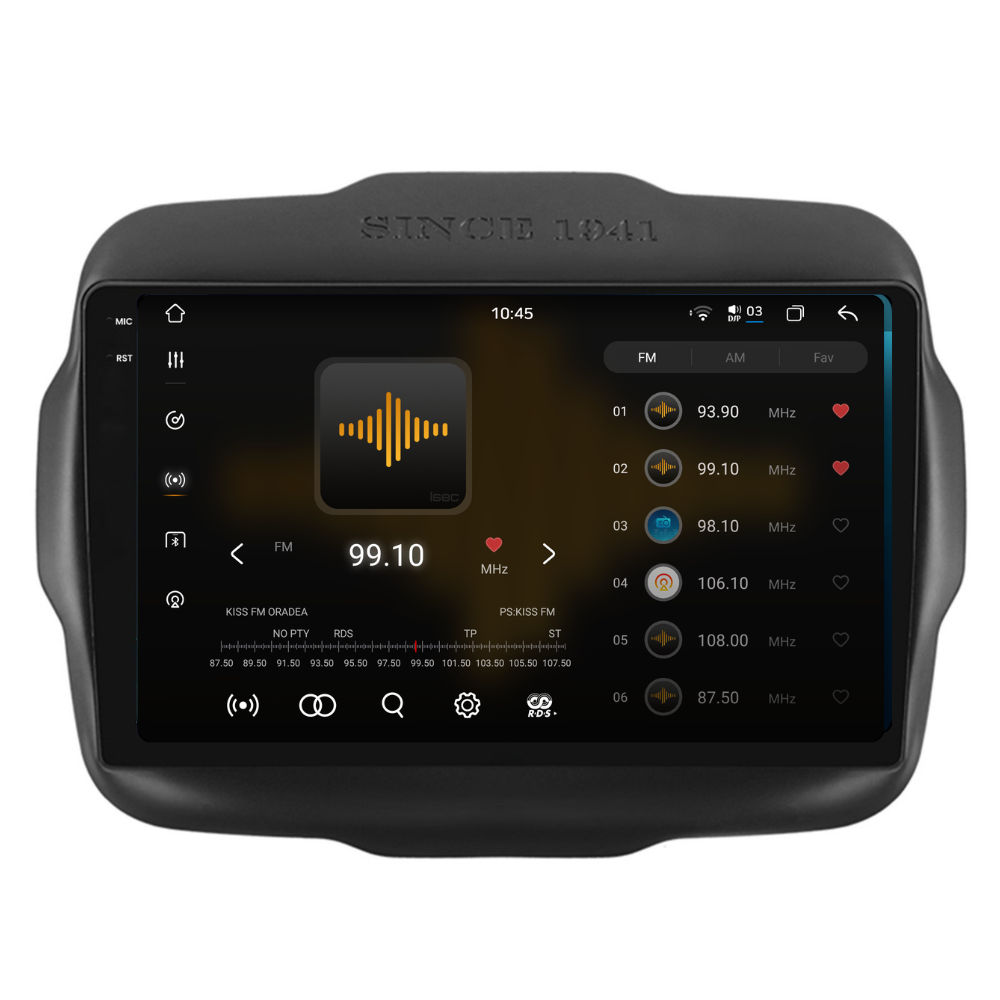 Navigatie Jeep Renegade (2016-2020), Ecran 9 inch 2K, 12GB RAM 256GB, 8-core