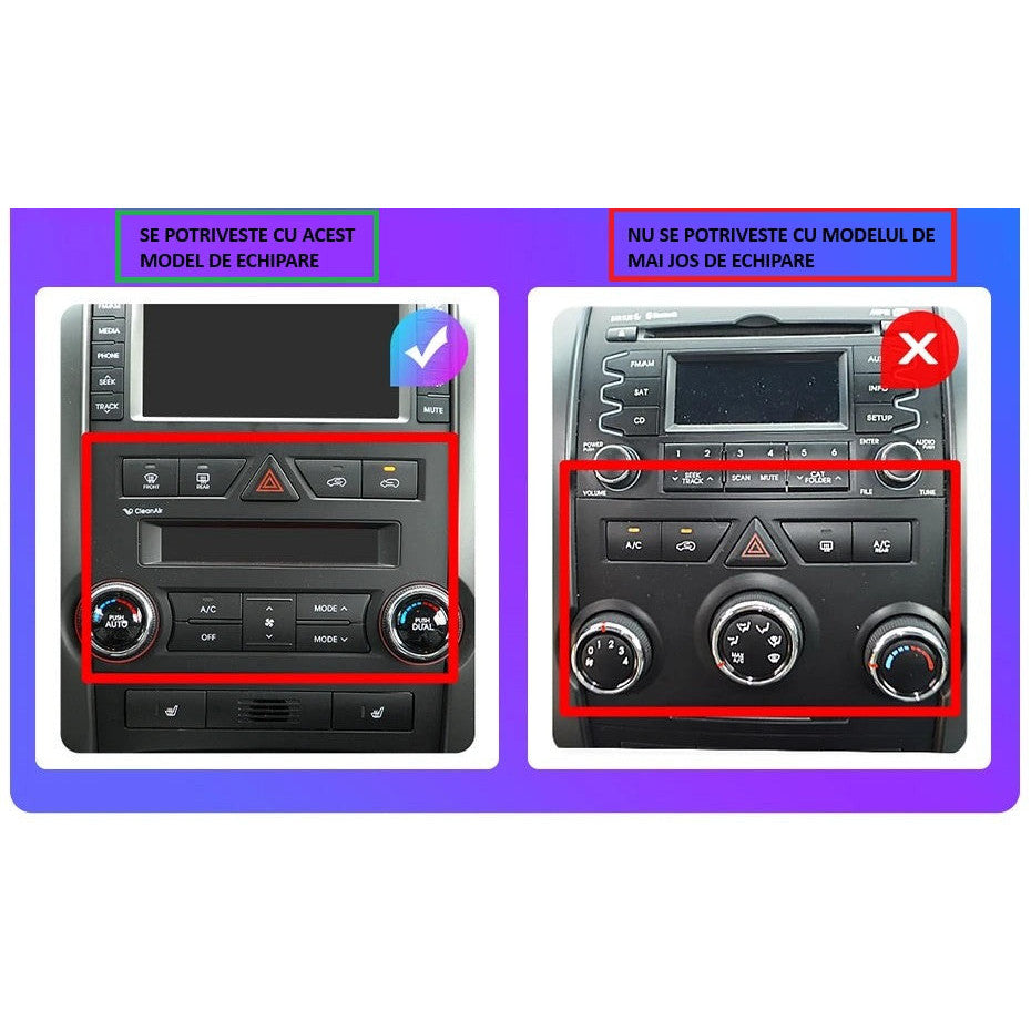 Navigatie Kia Sorento (2009-2012), Ecran 9 inch 2K, 12GB RAM 256GB, 8-core