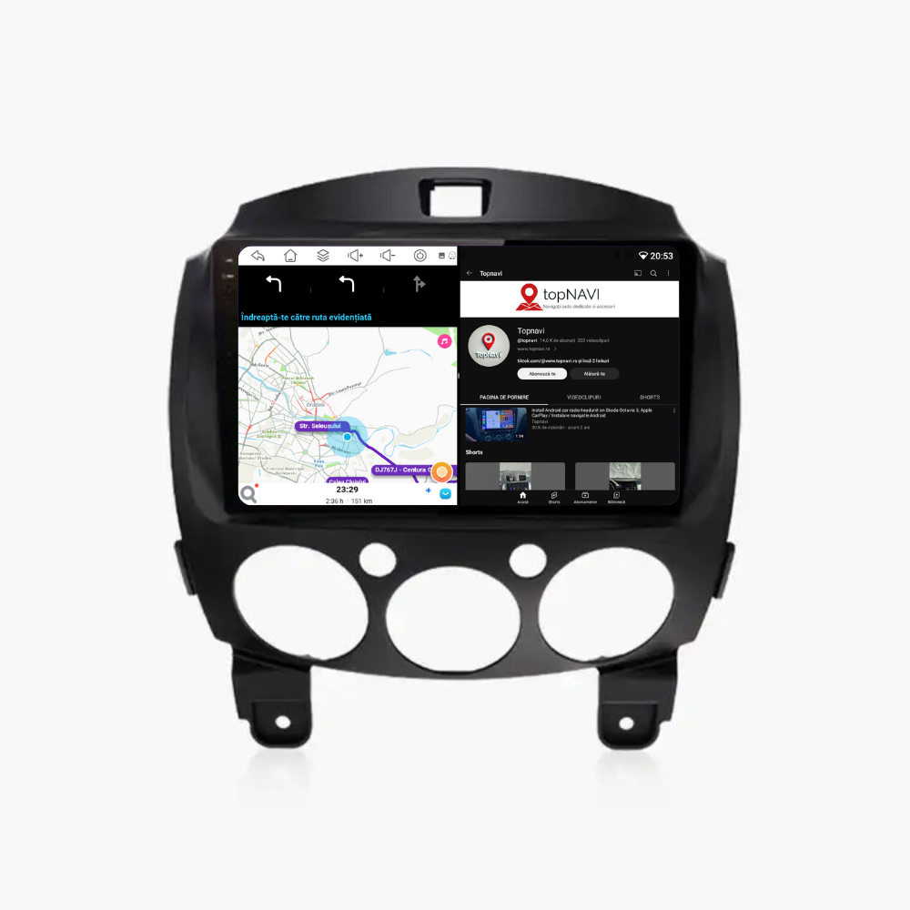 Navigatie Mazda 2 (2007-2014), Ecran 9 inch, 2GB RAM 32GB