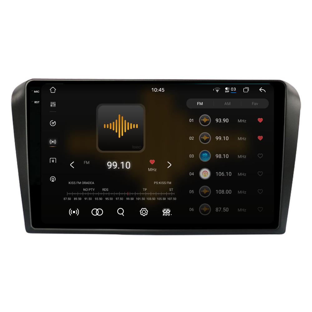 Navigatie Mazda 3 (2004-2008), Ecran 9 inch 2K, 12GB RAM 256GB, 8-core