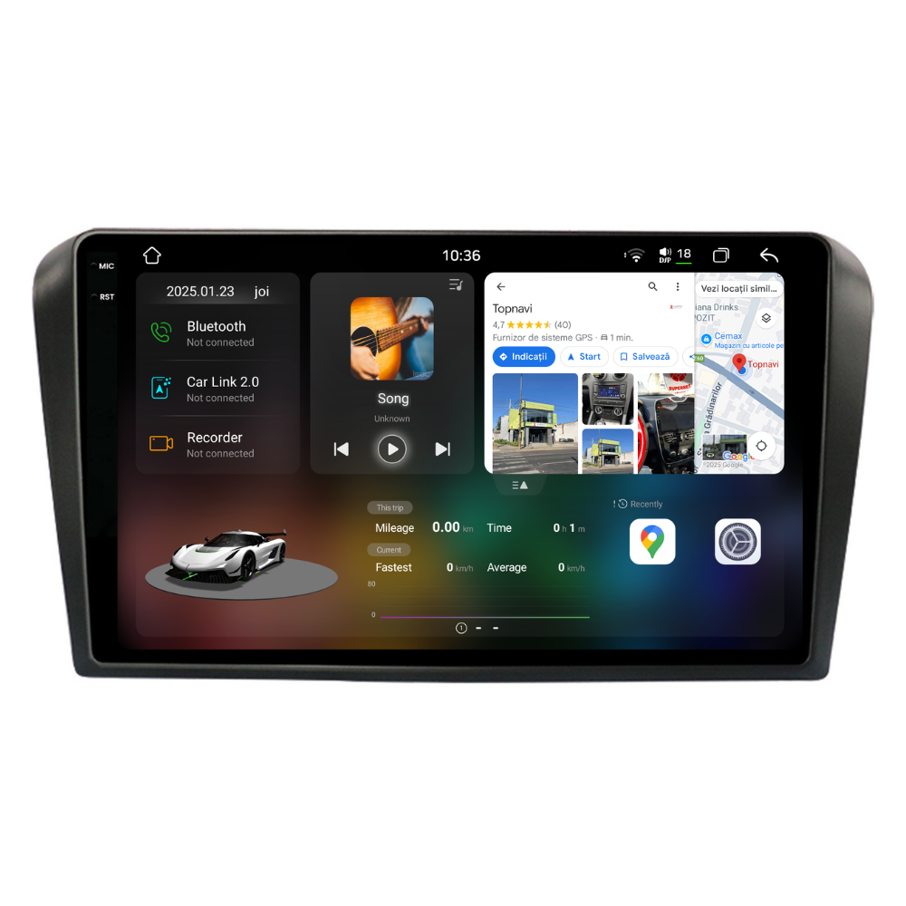 Navigatie Mazda 3 (2004-2008), Ecran 9 inch 2K, 12GB RAM 256GB, 8-core