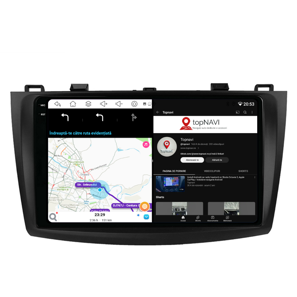 Navigatie Mazda 3 (2009-2013), Ecran 9 inch, 4GB RAM 64GB, 8-core