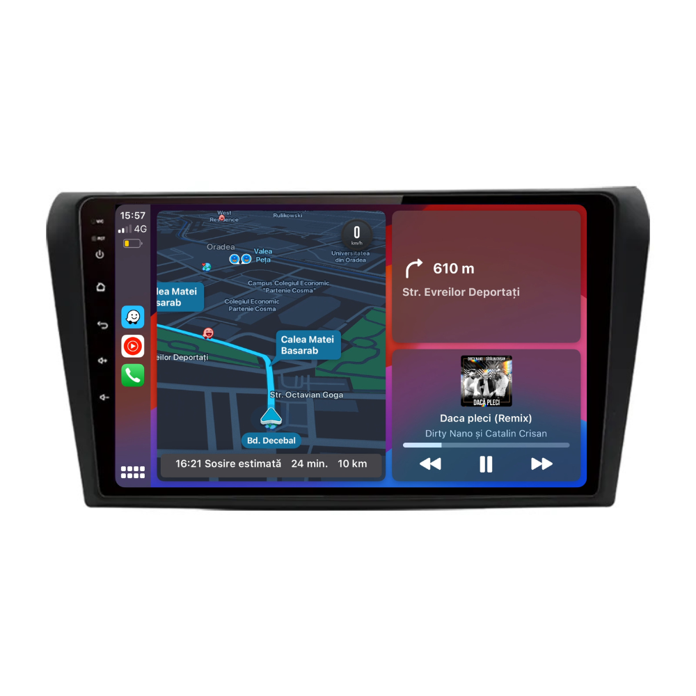 Navigatie Mazda 3 (2004-2008), Ecran 9 inch, 1GB RAM 32GB