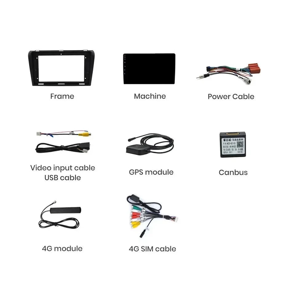 Navigatie Mazda 3 (2004-2008), Ecran 9 inch, 6GB RAM 128GB, 8-core