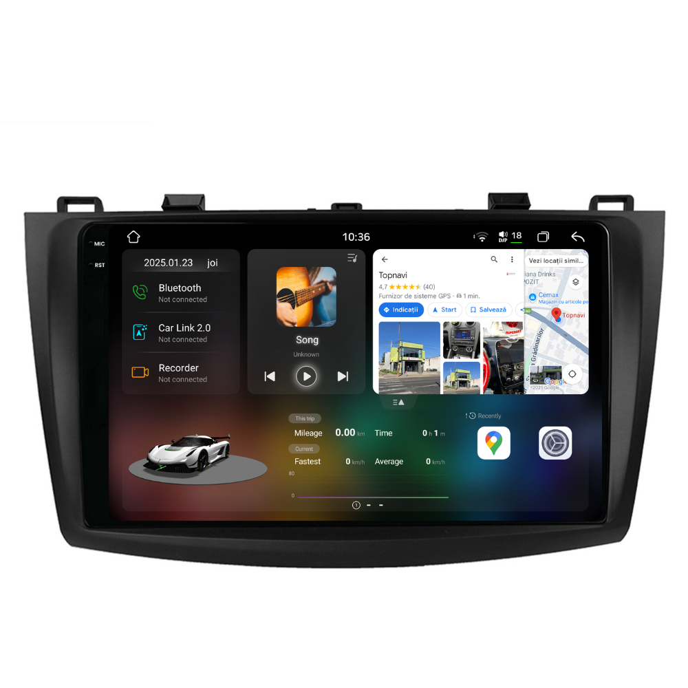 Navigatie Mazda 3 (2009-2013), Ecran 9 inch 2K, 12GB RAM 256GB, 8-core